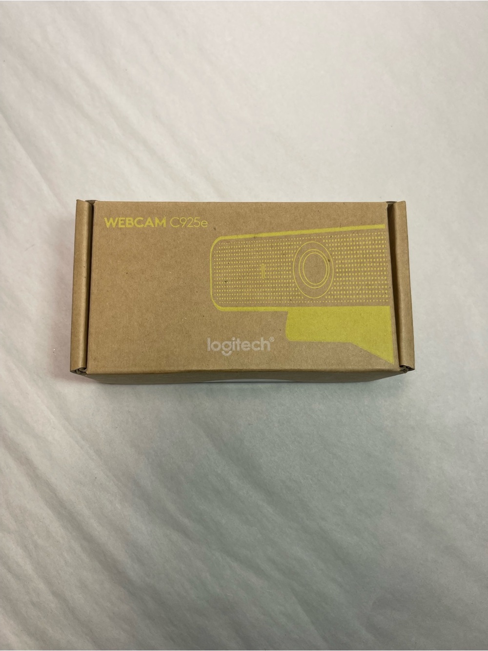 Logitech Webcam C925e Brown Box with Yellow Graphic